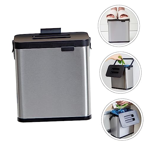 Caneca de basura rectangular de acero inoxidable Mobestech miniatura 3