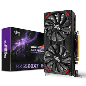 RX 5500 XT 8gb GDDR6 Graphics Card,128 Bit, 2XDP, HDMI, PCI Express 4.0X8, 8pin with Fan Intelligent System,Gaming PC Computer Video Cards with 2X DisplayPort +1X HDMI (Style 2)