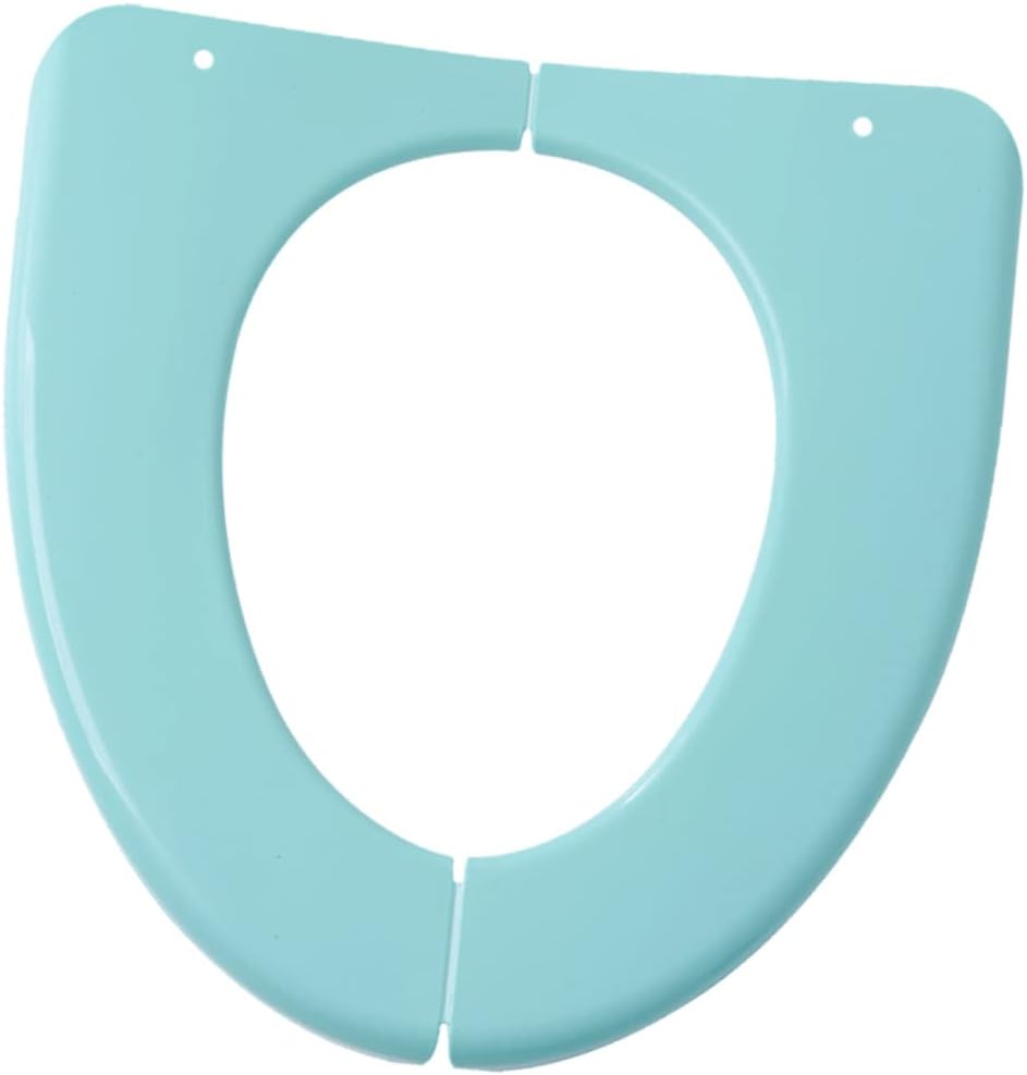 Folding Potty Seat Cover for Toilet Training Portable Plastic Cushion for Adults Fits Standard Toilets Lightweight Durable for Home Travel Green