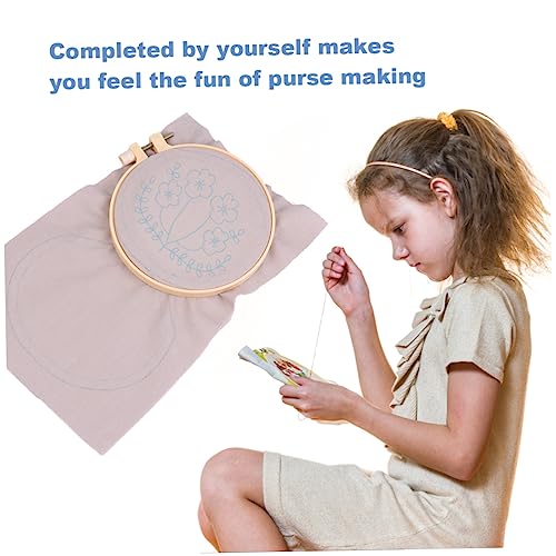Bolsa de bordado DIY con todo incluido para aprender a coser complementos a mano 3