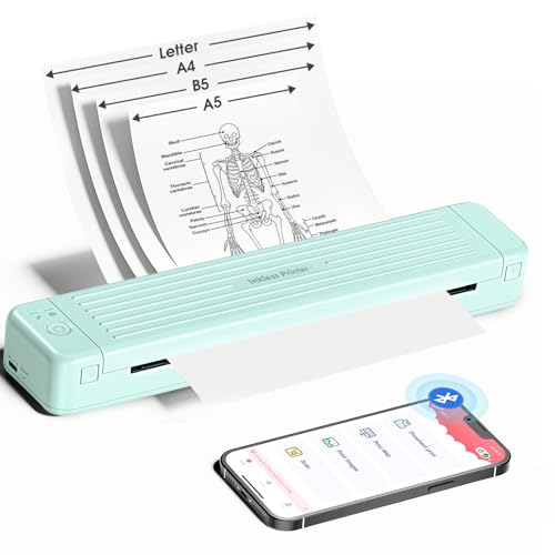 PokeLabel Mobile Portable Wireless Printer, P831 Portable Thermal Transfer Printer, Bluetooth &...