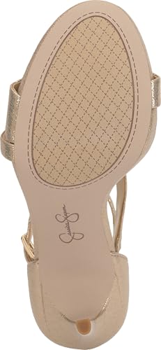 Jessica Simpson Women's Rayli Heeled Sandal, Champagne, 7.54