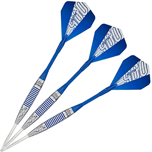 Unicorn Steel Tip Professional Darts Set, Silver/Blue, 21 g - Image 3