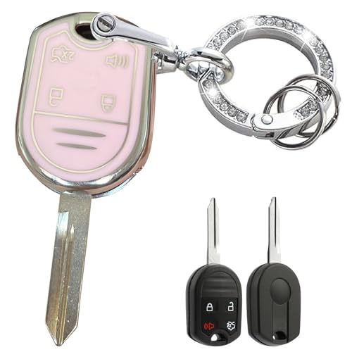 Coque clé Ford F-350 résout les boutons bloqués rose argent
