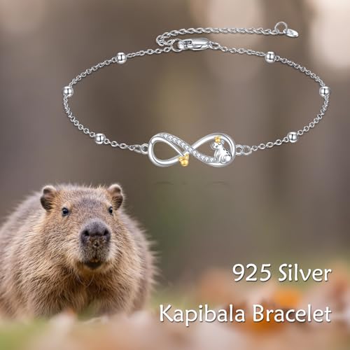 Image of POPLYKE Ladybug /Dragonfly /Bee /Paw Bracelet for Women Sterling SIlver Bracelet /Anklet Jewelry Gift for Women