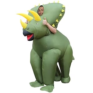 Morph Costumes Disfraz Dinosaurio Hinchable Triceraptor Adultos, Disfraz Carnaval Adulto Talla Única
