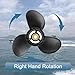 Boat Propeller 10 1/4x11 Pitch Aluminum Propeller fit Suzuki Outboard Motos DT20 DT25 DF25 DT30 DF30, 10 Spline Tooth, Part No.58100-96420-019 10.25x11 Prop 3 Blades RH