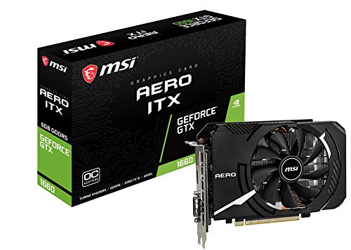 MSI GTX 1660 Aero ITX 6G OC - Scheda grafica GeForce GTX 1660 6 GB GDDR5 (GeForce GTX 1660, 6 GB, GDDR5, 192 bit, PCI Express x16 3.0, 1 Ventilatore(i)