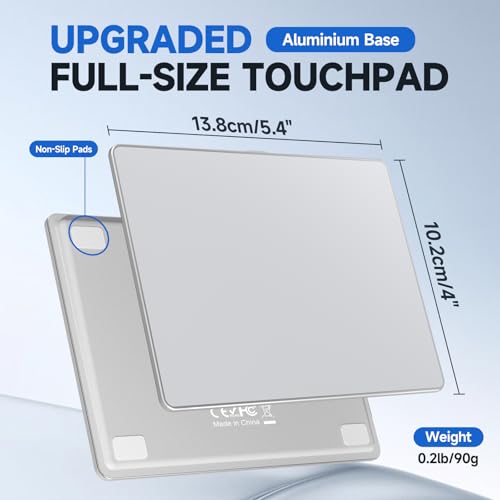 Image of Wired Trackpad for Windows 10 /11，High-Precision Multi-Touch Portable Trackpad Mouse with Multi-Gesture，Ultra Slim Aluminum USB Wired Touchpad Mouse, Compatible with PC Laptop Computer (White)