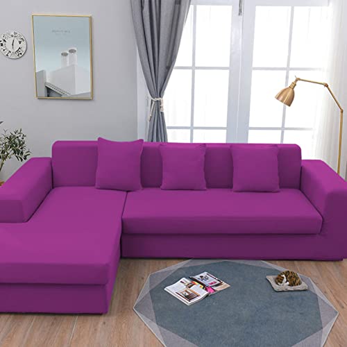 Housse de canapé extensible lavable pour protéger un meuble en L - 2