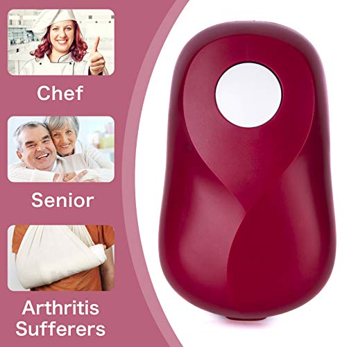 Electric Can Opener - Vcwtty One Touch Battery Operated Handheld Can Opener For Any Size, No Sharp Edge, Food-Safe, Seniors, Arthritis And Chef, Kitchen Best Gadget (Red) #TOP2