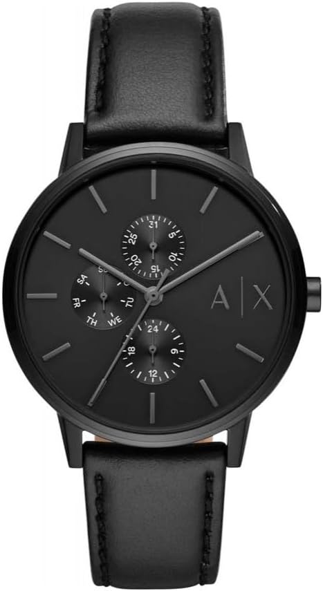 Watch For Men, Chronograph Movement and 42mm Case Size with Stainless steel, Leather or Silicone strap