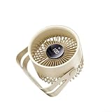 Ventilatore da tavolo, ventilatore portatile da tavolo, silenzioso, ad alta efficienza energetica, raffreddamento con display digitale e 5 dispositivi di raffreddamento da tavolo con display digitale