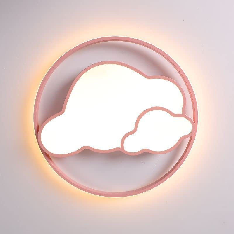 Lampa sufitowa Pokój dziecięcy Lampa sufitowa Kreatywna Chmura Sypialnia Dziecięca Lampa LED Przedszkole Sypialnia Kreskówka Lampa Plafony (Kolor: Roze, Rozmiar: 40 cm)