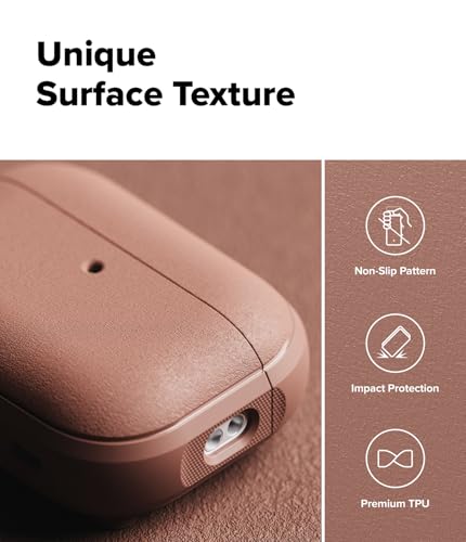 Image of Ringke Onyx Magnetic AirPods Pro 3 Case, Constant Coral | Compatible with MagSafe, Non-Slip Anti-Fingerprint Textured, Shockproof Protective Cover, Includes Carabiner