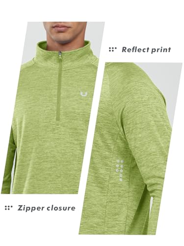 Image of NORTHYARD Men's Quarter Zip Pullover Athletic Running Shirt Long Sleeve
