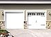 Coach House Signature Décor Simulated Garage Door Window Kit - Easy-Install Faux Garage Windows - Garage Door Decorative Hardware, Made in USA (White)