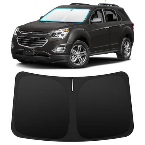 Image of INSAUTO Custom Fit Windshield Sun Shade for Chevrolet Equinox 2010-2017 | Foldable Front Window Sunshade Car Accessories, UV & Heat Reflector, Keeps Interior Cool, Includes Storage Bag