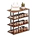 wejście stojak na buty 3/4/5-poziomowy Stojak Na Buty 1 Szt. Półka Na Buty Organizer Drewniany Pionowy Stojak Na Buty Do Przedpokoju, Przedpokoju Regał na buty (Color : 4-Tier)