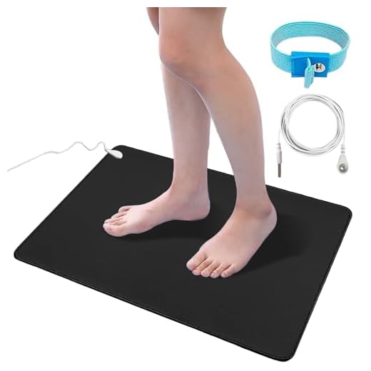 Huanyon Grounding Mat Kit for Healthy Grounding Energy, Grounding Pad for Sleep with Grounding Wristband & 15ft Grounding Cord, for Improve Sleep and Reduce Anxiety, Balance Physical Health