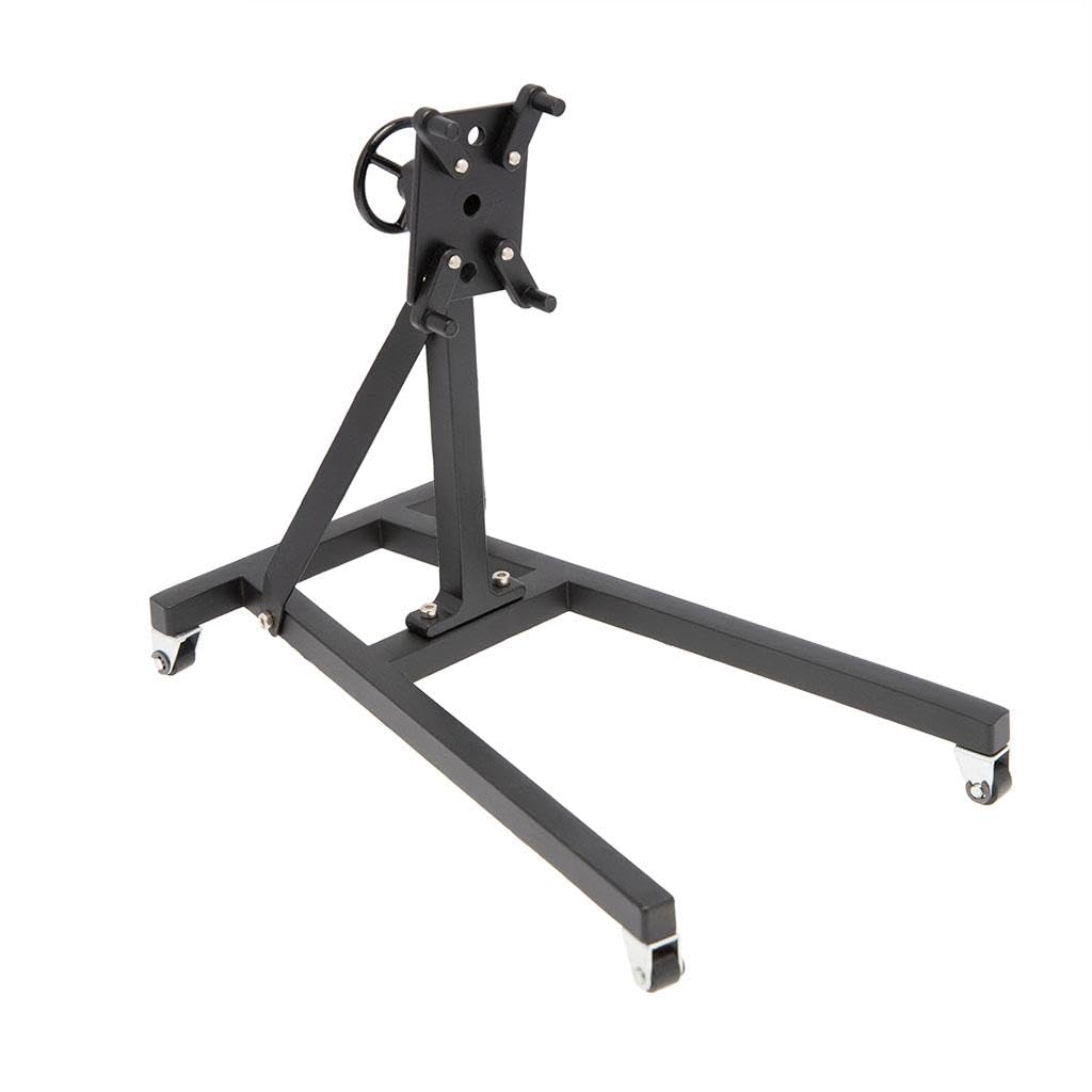 Soporte de Reparación Universal para Motor RC 1 10 Estación de Servicio para Motor en Miniatura Marco con Ruedas Metal de Precisión Detalles, Negro