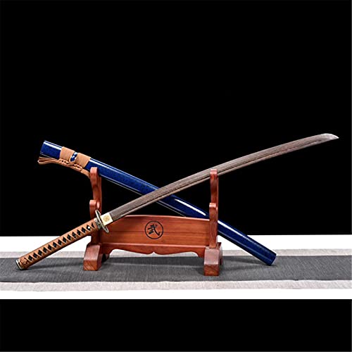 Épée de samouraï en Palissandre de 103cm avec Gaine, Katana en Bois, Bokken Fait à la Main pour l'entraînement de Kendo, Affichage à la Maison, Cosplay, Collection-E Style Cover