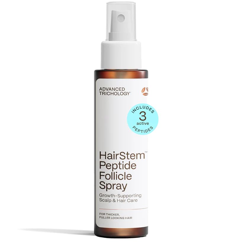 Advanced Trichology HairStem™ Peptide Spray for Thicker, Fuller-Looking Hair | Leave-In Post-Shower Scalp Spray with Peptides, Rice Protein & Prebiotics | Lightweight, Non-Greasy Volumizing Hair Spray