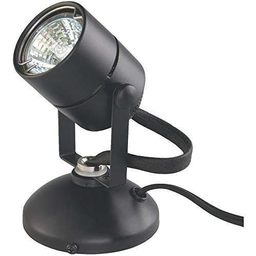 Good Earth Lighting Micro Halogen Spotlight - 2,000 Hours Lamp Life - Black