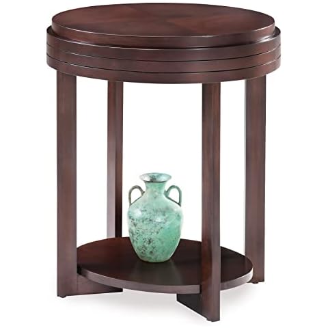 Mesa Auxiliar Ovalada Leick Furniture Chocolate Cherry Cover