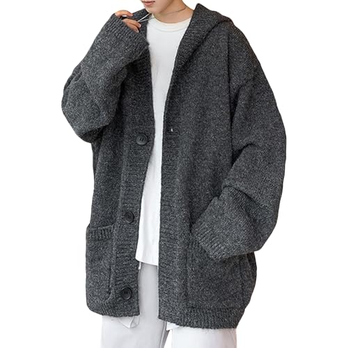 Cárdigan casual extra suelto con botones y diseño abierto al frente