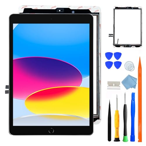 oiKaFex Premium Quality-[[NO LCD] for iPad 9 Gen Screen Replacement Digitizer Touch Glass Repair Kit with Tools+Home Button & HD Installation Video for 2021 iPad 9(10.2)