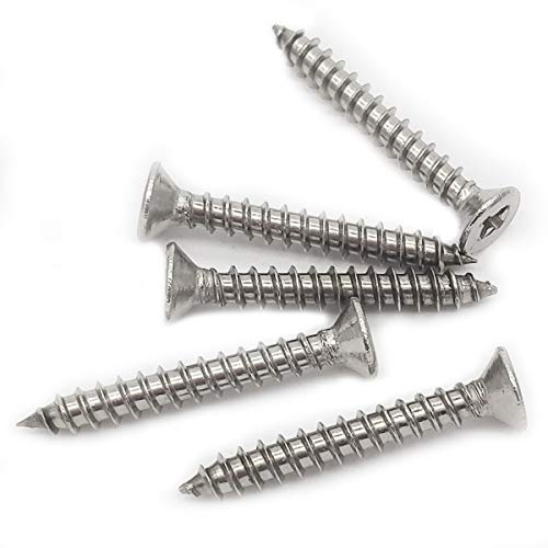 100 tornillos M4x30mm acero inoxidable cabeza plana Phillips miniatura 3