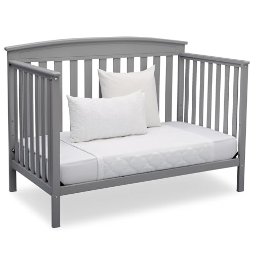 Delta Children Gateway 4-in-1 Convertible Crib - Greenguard Gold Certified, Grey
