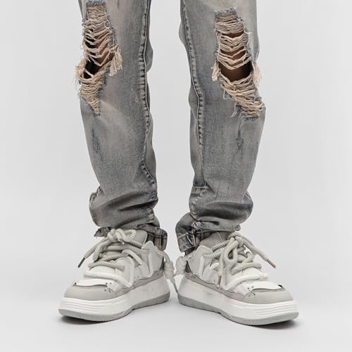 Y2K Sneakers Retro Thick Lace-Up Skate Shoes Fashionable Vintage Sneakers Chunky Sole Comfortable Casual Streetwear Shoes for Women and Men2