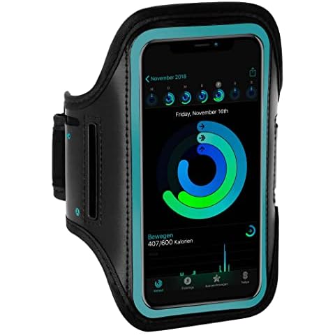 OneFlow Sports Armband Mobile Phone Compatible with Samsung Galaxy A21s Armband Fitness Bracelet Sports Running Arm Outdoor Mobile Phone Case Jogging Arm Holder Smartphone Mobile Phone Case Blue Cover