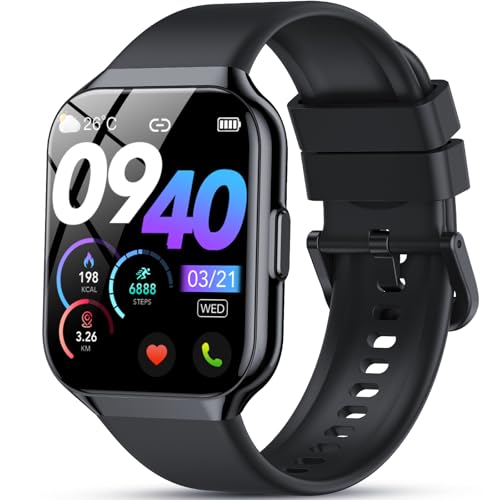QCOQ® Smartwatch Uomo Donna, 1.96' Orologio Smartwatch con Effettua o Risposta Chiamate, 110+ Sport...