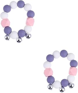 SAFIGLE 2 Peças Pulseira De Mordedor Para Bebês Brinquedos De Mastigar Brinquedos Para Bebês Pulseiras De Silicone Pulseira De Brinquedo Para Bebê Mordedor Para Dentição De Bebê Pulseira