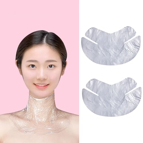 NentMent Máscara plástica para pescoço com 400 folhas, creme firmador, aplicação de máscara, descart