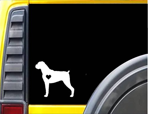 EZ-STIK Boxer Little HeartJ595 6 inch Dog Sticker Decal