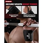 VINSGUIR Elastic Wrist Straps for Weightlifting and Working Out, Breathable Wrist Wraps with Thumb Loop and Left/Right Tabs, Wrist Brace for Wrist Support and Protection, Men and Women (Pair) - Image 4
