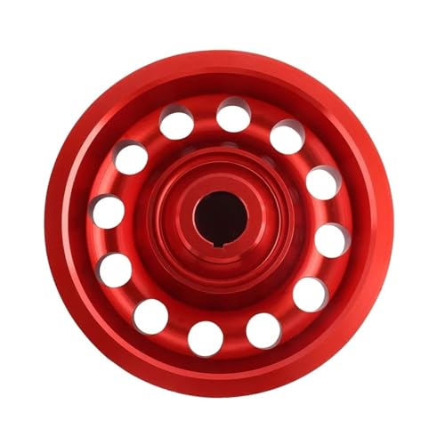 Poulie de vilebrequin en aluminium léger rouge pour Civic SOHC D16 1992-1995