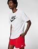 NIKE Men's M Nsw Tee Icon Futura T shirt, White/(Black), S UK #5