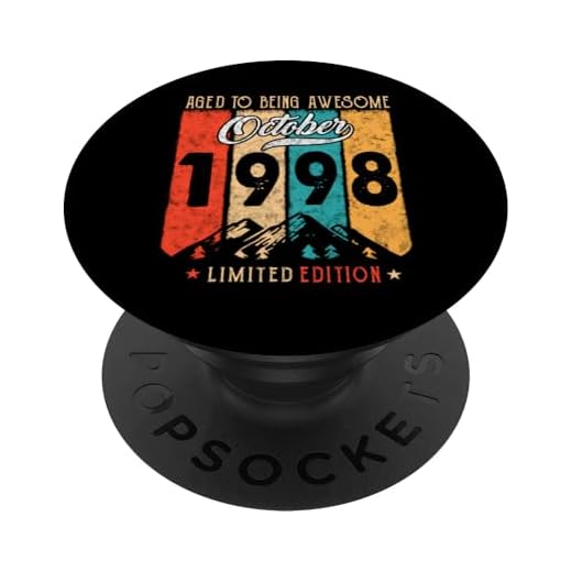 24 años Vintage octubre de 1998 24 cumpleaños divertido PopSockets PopGrip Intercambiable