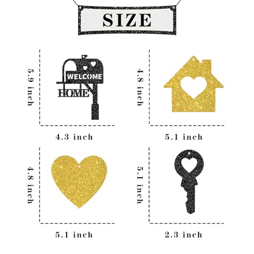 Maicaiffe Welcome Home Hanging Swirl Decorations - Glitter 20 Pcs Welcome Back Retirement Party Supplies - New Home Streamers - Housewarming Party Foil Swirls Ceiling Decorations - Image 3