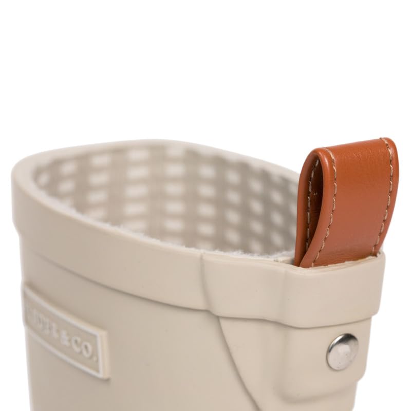 FENDER & CO. Kids' Rain Boots - Natural Rubber, Waterproof, Gingham Cotton Lining, Gender Neutral Color, Slip-Resistant Outsole3