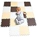 Produktbild BUCHAQIAN Jigsaw Puzzle-Schaumstoffmatte, Spielmatte Schaumstoff, Schloss Puzzle Kinderteppich, Jede Matte hat eine Abmessung von 30 x 30 cm und 1 cm Weiß Braun Beige 101106110
