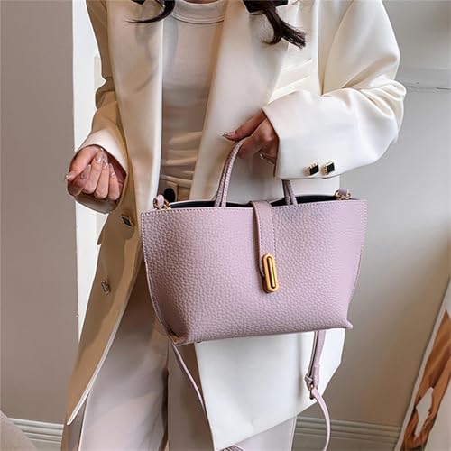 Sac à bandoulière seau unie de style coréen pour femme active