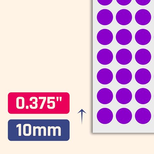 Image of Pack of 3000 10 mm Adhesive Dots Purple Dots Stickers