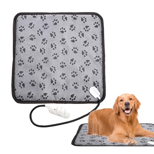Almohadilla calefactable para perros - Manta con almohadilla térmica eléctrica, tapete cálido para mascotas | Alfombrilla calefactora para perros y gatos, alfombrilla calefactora interior con ajuste d