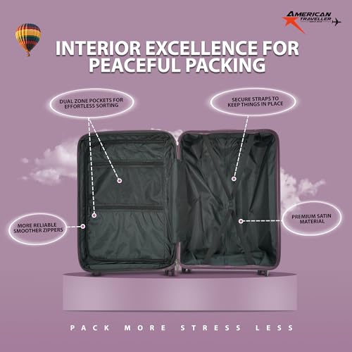 Image of Fly Luggage Trolley bags Set of 3 | Durable Polypropylene Hard Shell | Polypropylene, Lightweight Large Expandable Hardshell, 8 Disc Wheels, TSA Type Lock